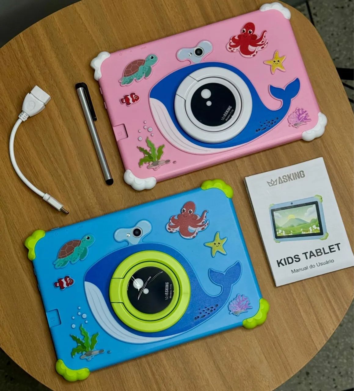 Tablet Infantil Educacional com Câmera - ASKING