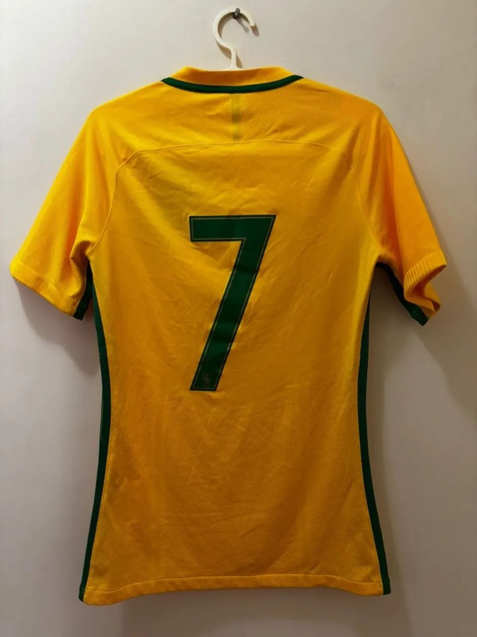 Camisa Brasil 2016 Modelo Jogador Na etiqueta Etiqueta de Lavagem Carimbada - Foto 2