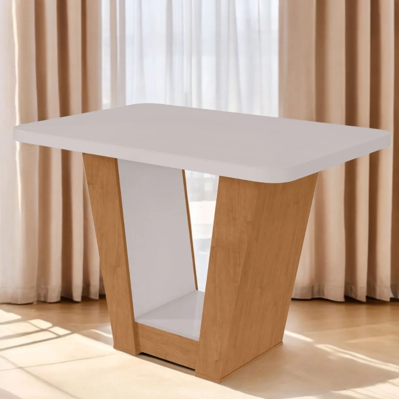 Mesa de Jantar 120 Amêndoa Clean/Off White tt443
