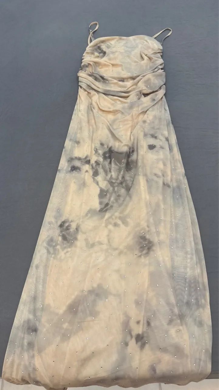 Vestido longo tie dye tule  - Foto 3