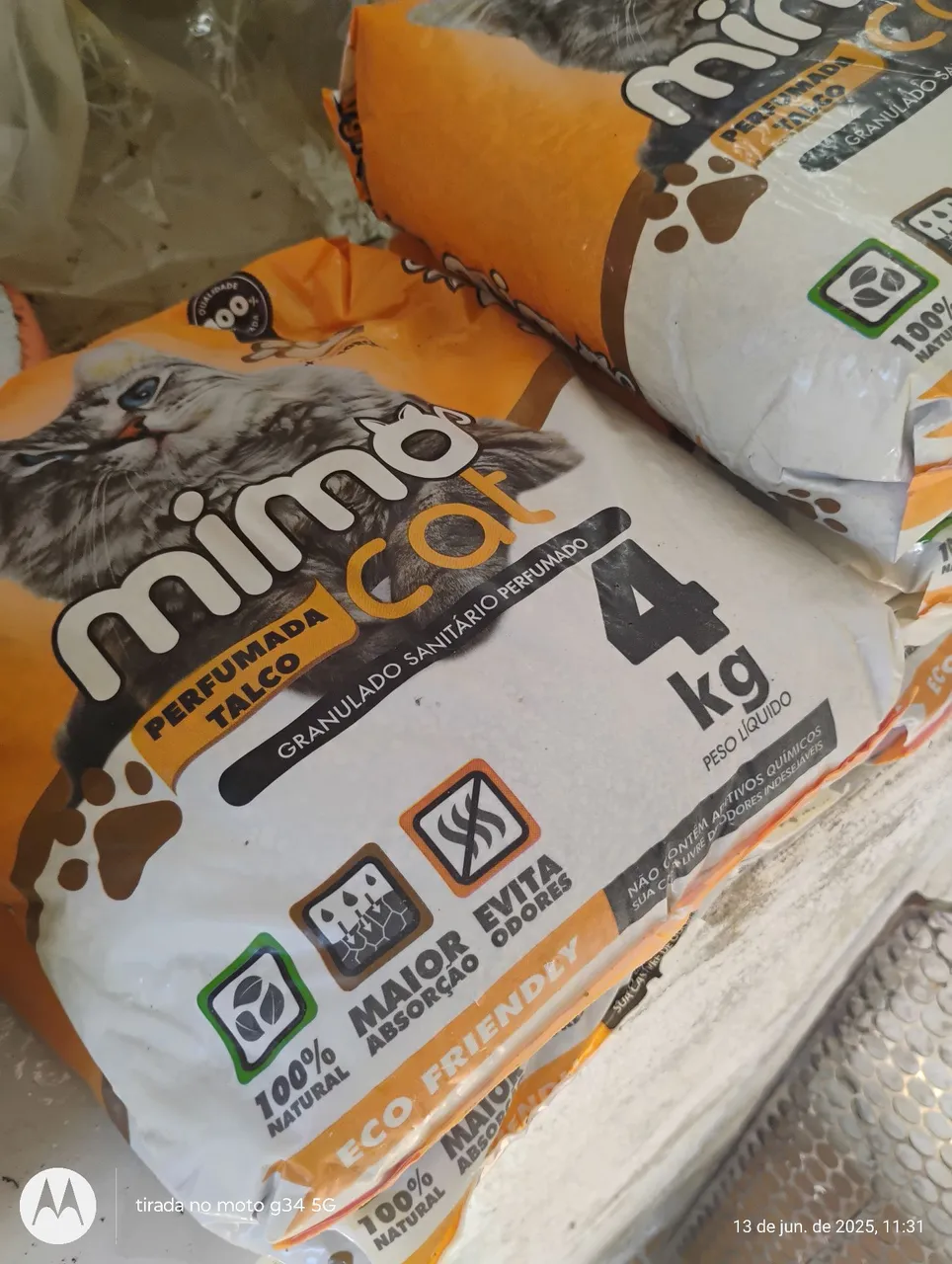 Areia Sanitária Perfumada Mimo Cat - 4kg
