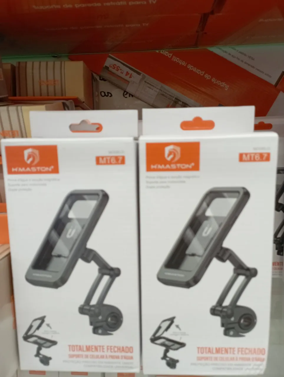 Suporte de Celular para Moto HMaston MT6.7 - Totalmente Fechado