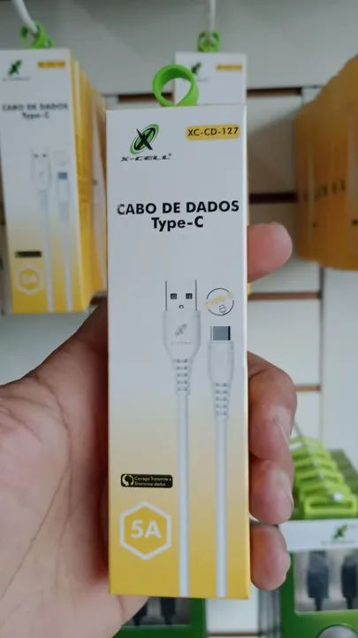 Cabo USB-C para Carregamento e Transferência de Dados - 5A