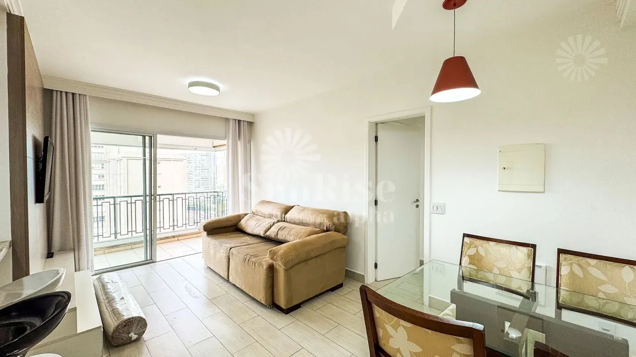 Alpha Park - Apartamento mobiliado para alugar com 1 quarto e 1 vaga - 50 m² R$4.940 pacot