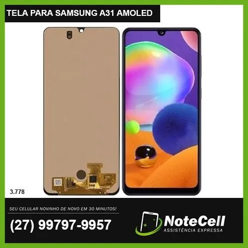 Tela Display Para Samsung A31 Amoled Funciona Biometria Ok 3.778 - 30 Minutos!!!