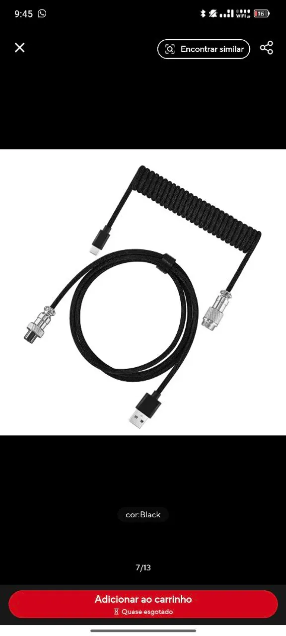 Cabo COILLER para Teclado