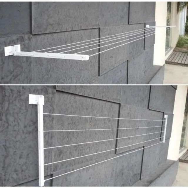 Varal de Muro Parede Dobrável para Casa