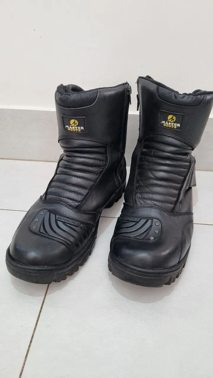 Bota de Motociclista Master Boots em couro Tam 43