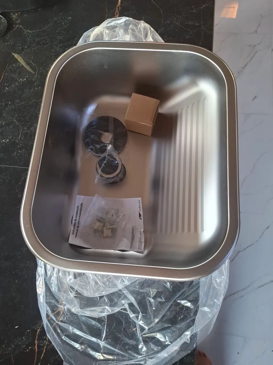 Cuba de cozinha/lavanderia em aço inox nova - Foto 2