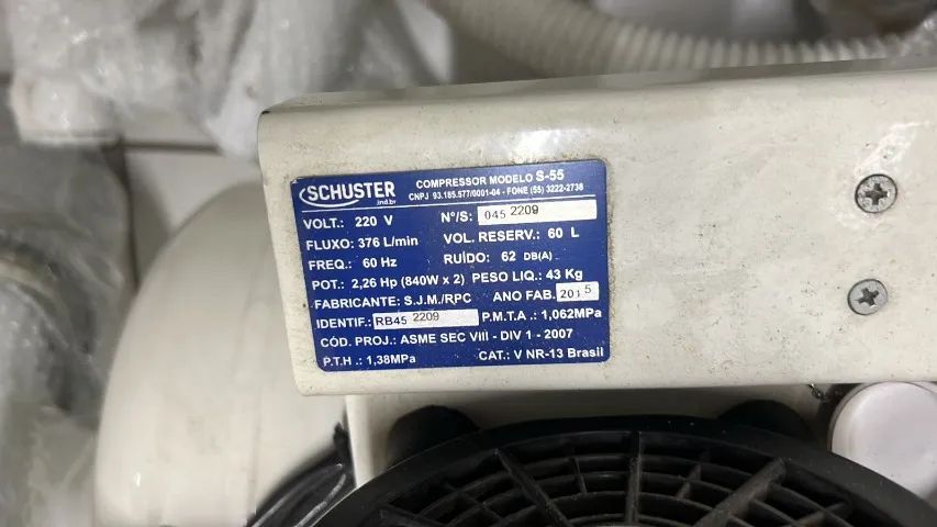 Compressor Odontológico Schuster S55- até 4 consultórios - Foto 2