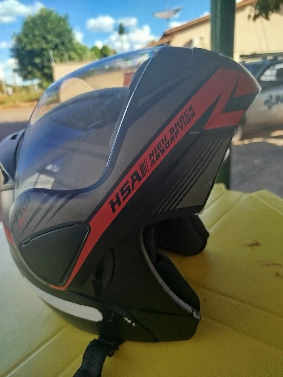 Capacete HSA Pro - Preto/Vermelho