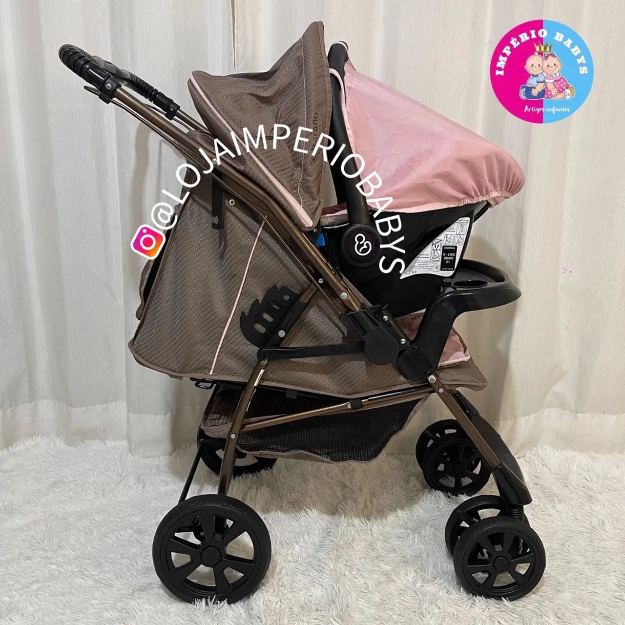 Carrinho de Bebê com Bebê Conforto Galzerano  - Foto 2