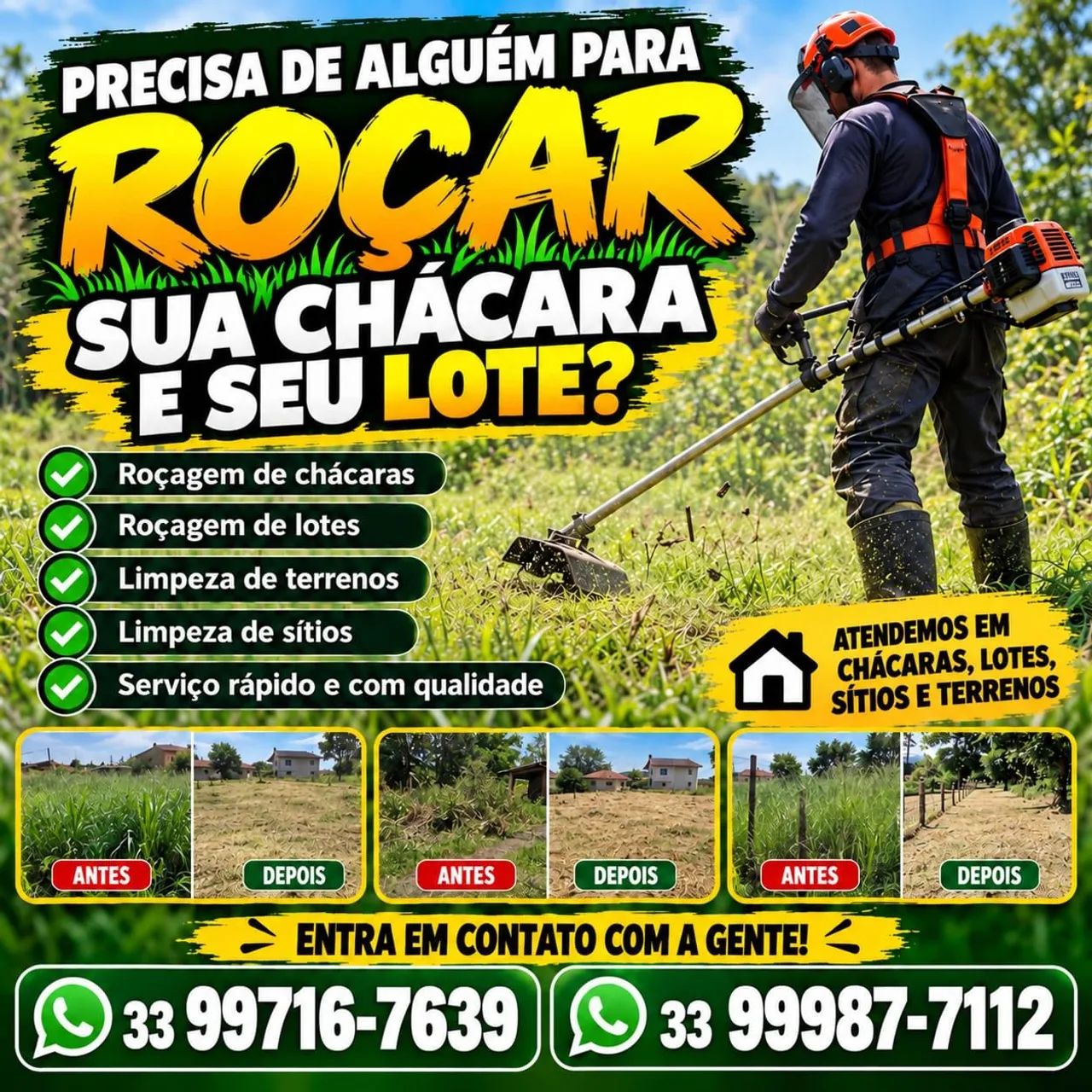Roçar chacaras e lotes