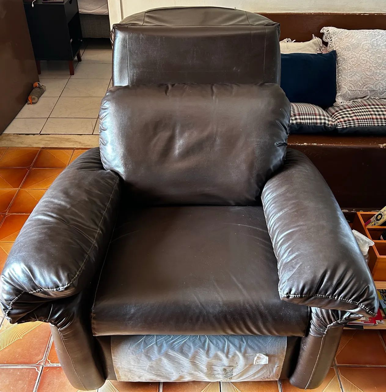 Cadeira do papai de couro