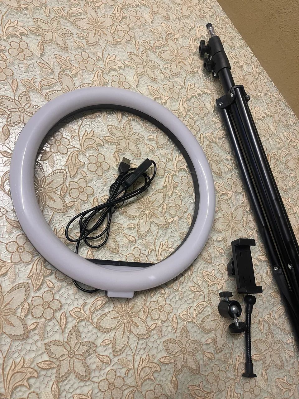 Ring Light LED 12? com Tripé 2 Metros e Suporte para Celular - Iluminação Profissional 