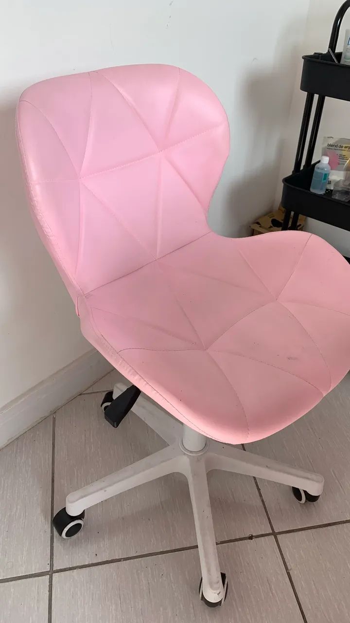 Cadeira/ mocho Slim Rosa bebê  - Foto 5