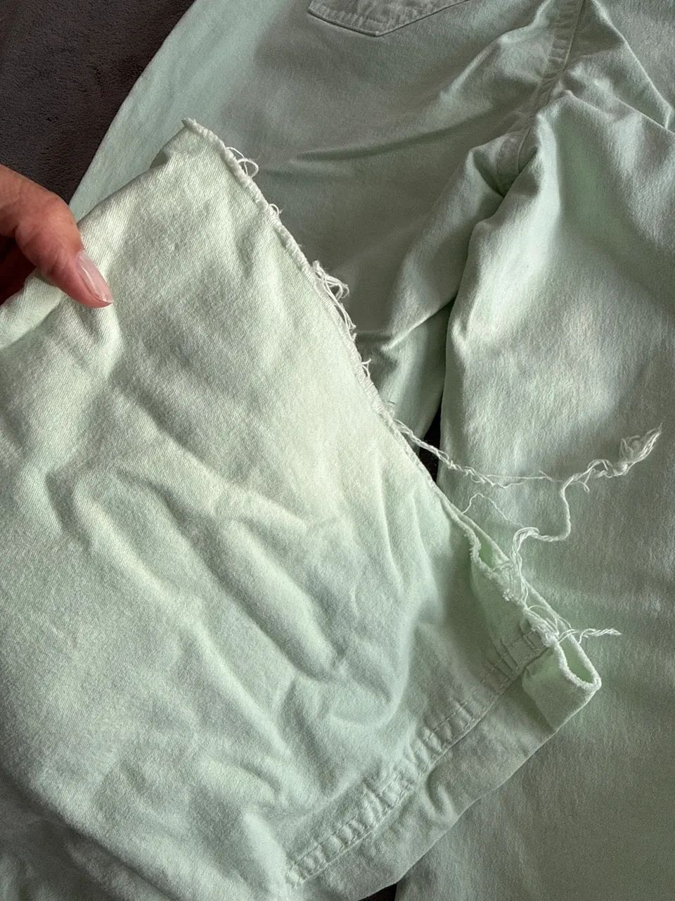 Calça jeans cor verde água  - Foto 3