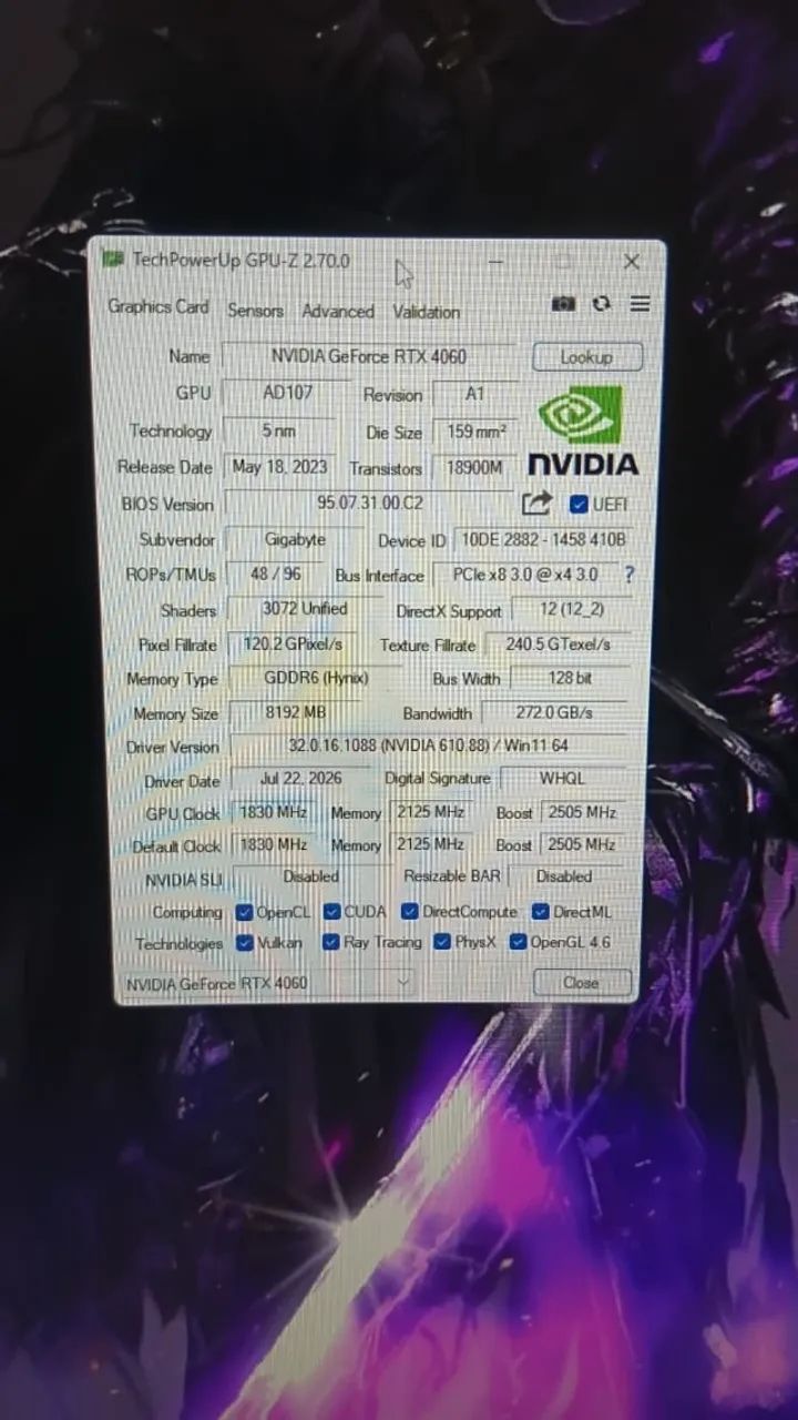 Placa de vídeo RTX 4060 8GB EAGLE OC - Foto 5