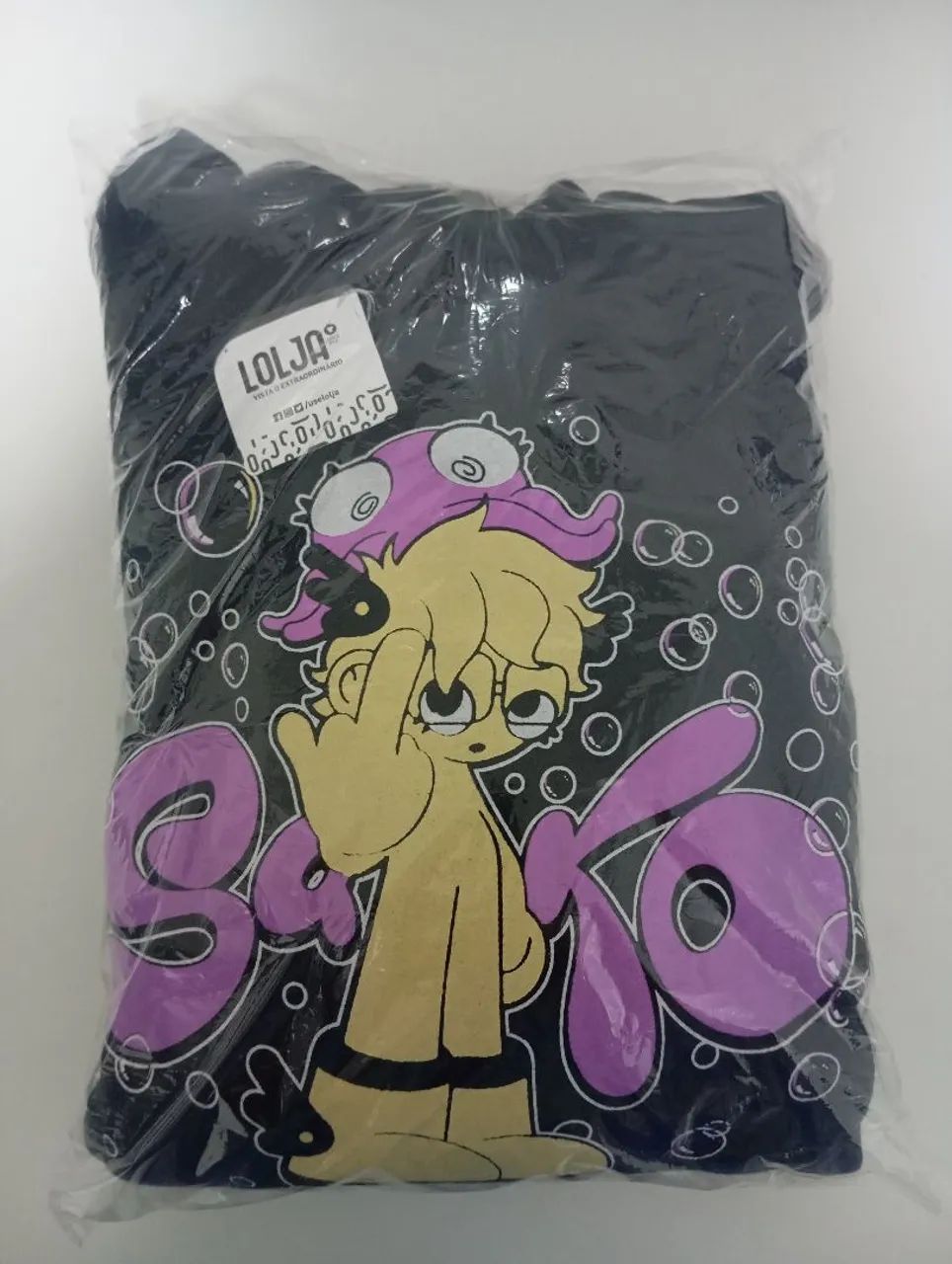 Moletom preto Saiko Bolhas Lolja oficial  - Foto 3