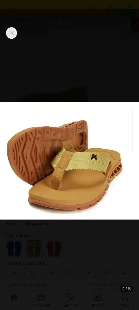 Chinelo Kenner Rakka masculino 