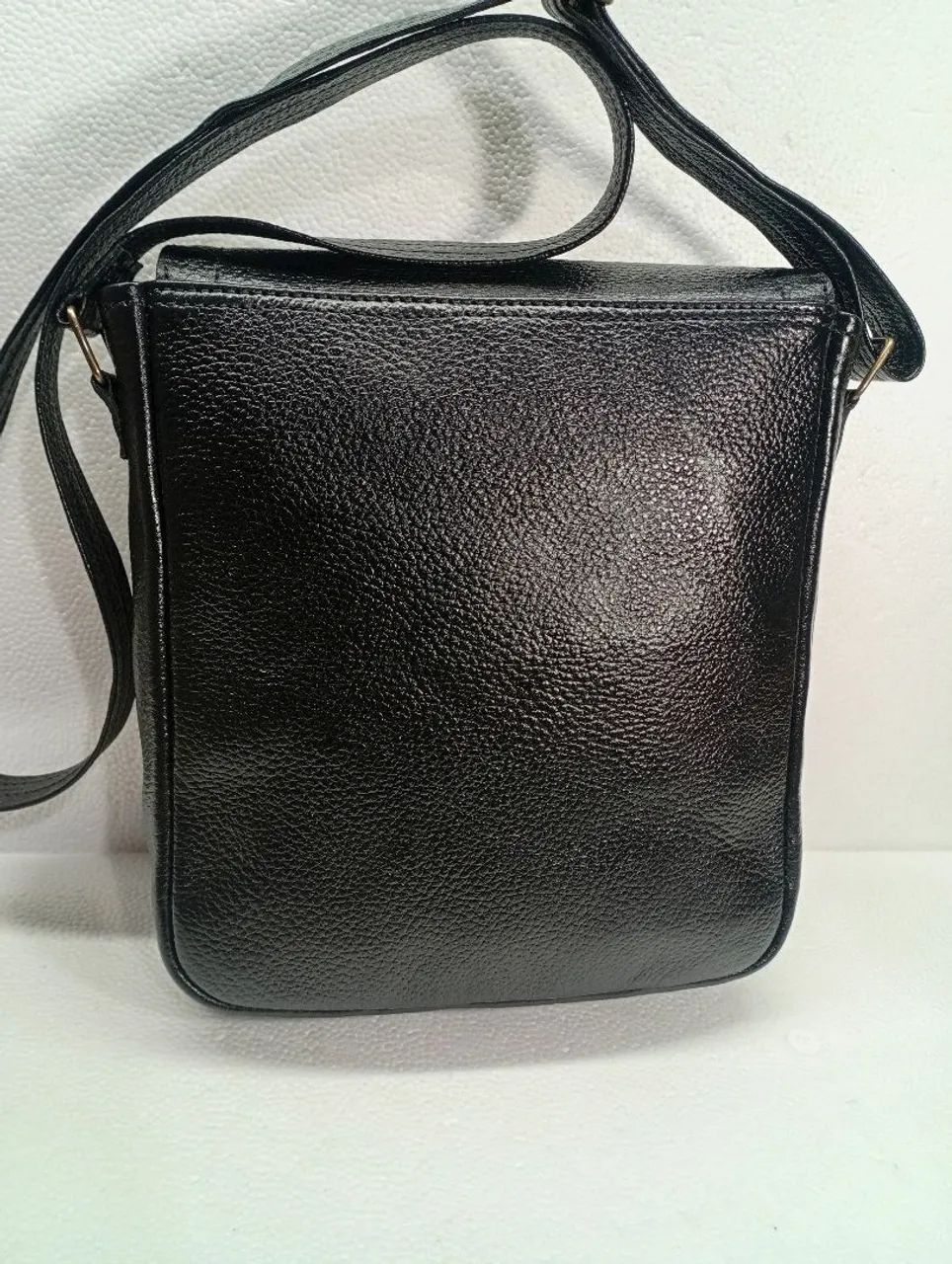 Bolsa Couro Legítimo Nova masculino  - Foto 5