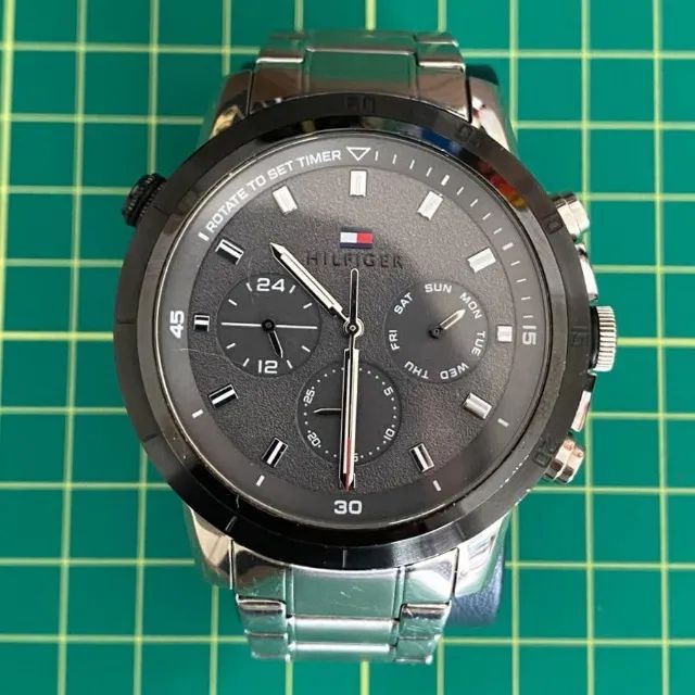Relógio Tommy Hilfiger Troy 1792106 Masculino 46mm - Aço - Com Caixa - Foto 3