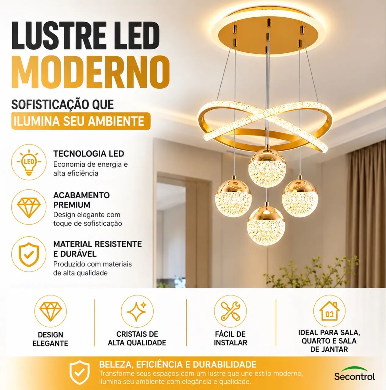 Lustre de led / instalado  - Foto 3