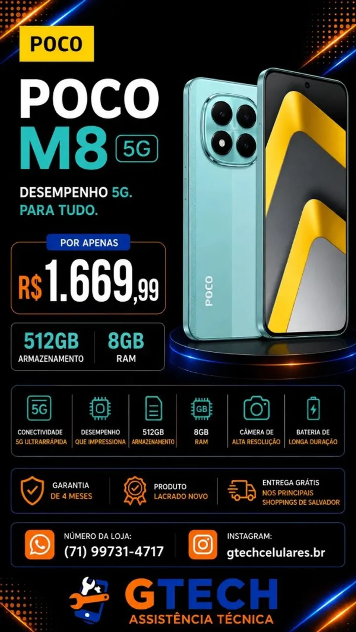 POCO M6（未使用＆未開封・黒色） New and unpacking Celulares XIAOMI POCO M6 PRO Usados, seminovos e Novos no Brasil