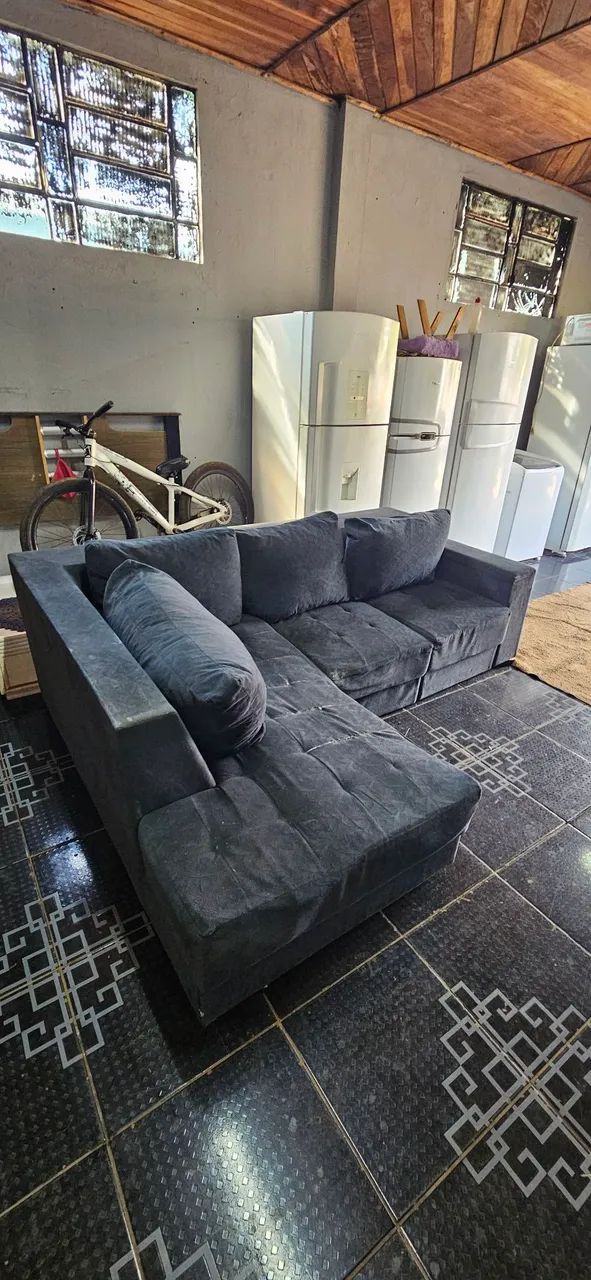 sofa de canto com chaise acento retrátil usados ( ENTREGA GRÁTIS ) - Foto 3