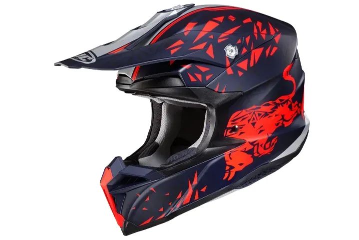 NOVO - Capacete HJC Off I50 Red Bull Preto/Vermelho Motocroos Trilha