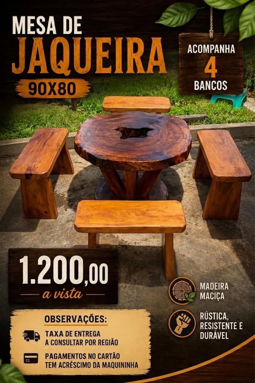 Mesa de jaqueira 