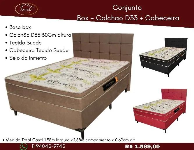 Colchão casal D33 , à pronta entrega  - Foto 3