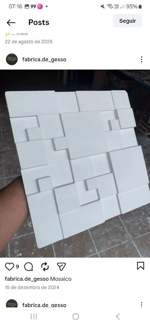 Parede 3 D gesso obra do arte - Foto 2