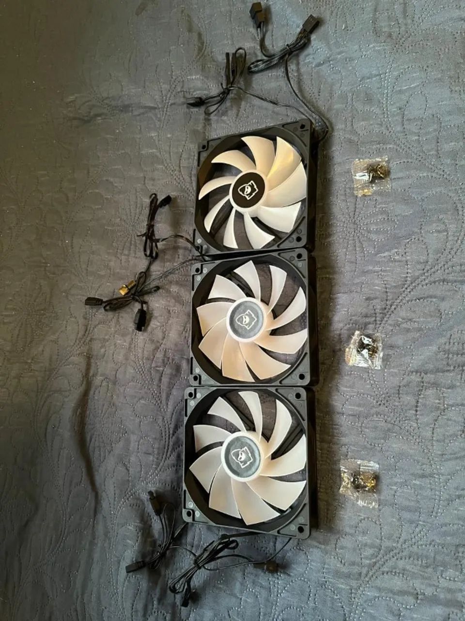 3X FANS VENTOINHAS ARGB PRETAS NOVAS