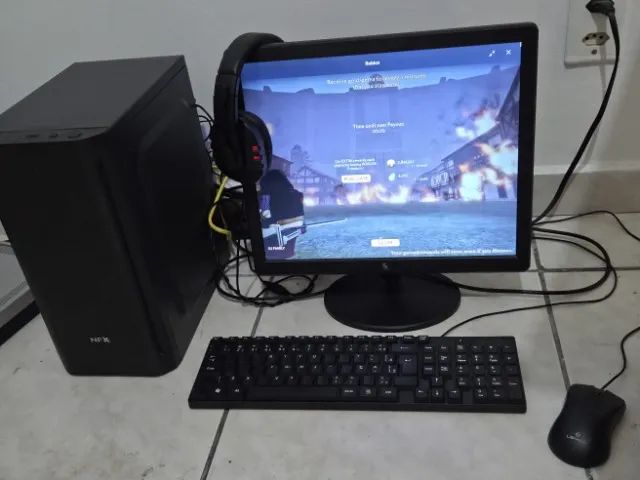 Computador + Mouse + Teclado + Fone de Fio
