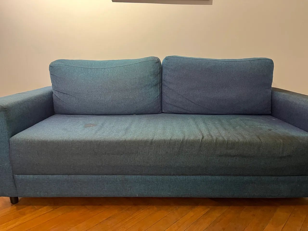 Sofá-Cama Tok Stok 3 Lugares Azul  - Foto 3