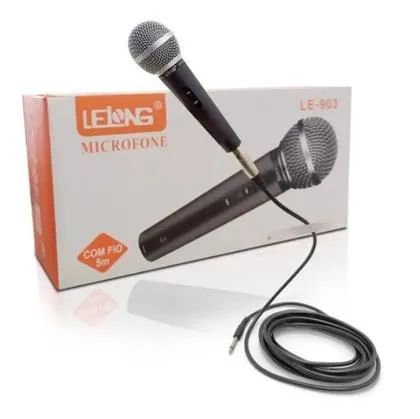 Microfone com fio Lelong LE-903 5m - Foto 5