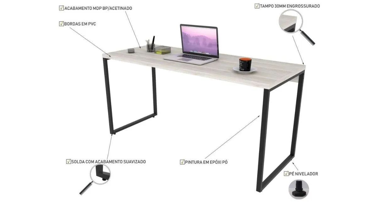 Mesa escritório  - Foto 2