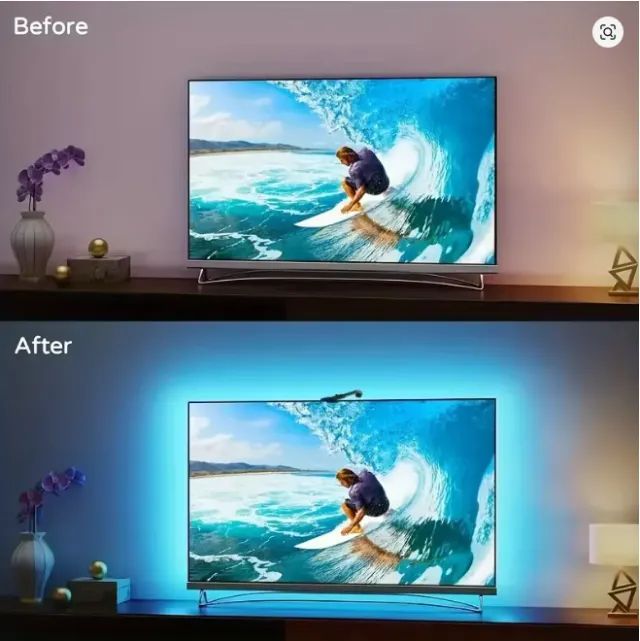 Fita De Led Rgb Backlight Para Tvs 55 Ate 75 Polegadas 3,8 M - Foto 5