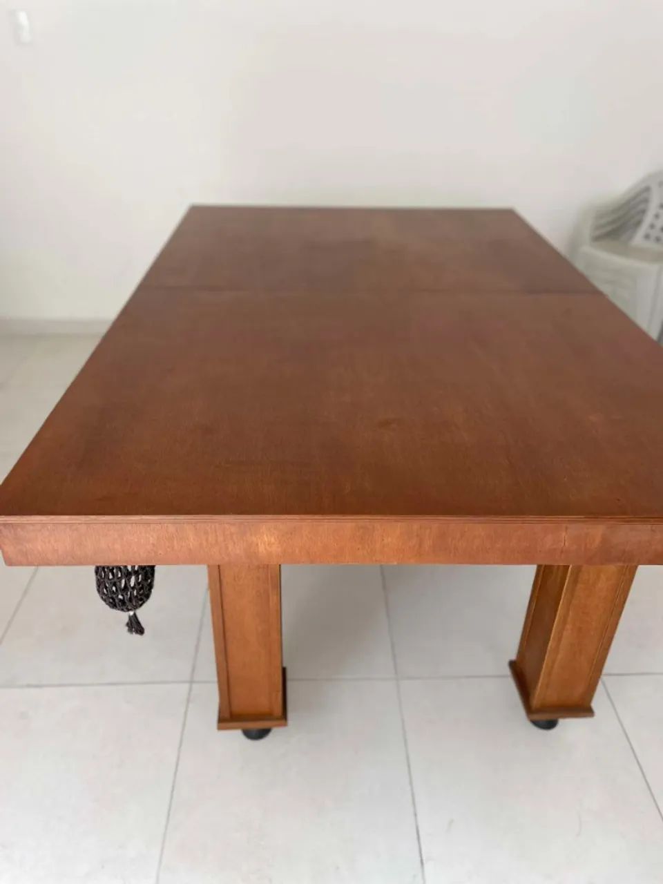 Mesa de sinuca com tampa e 2 tacos - Foto 4