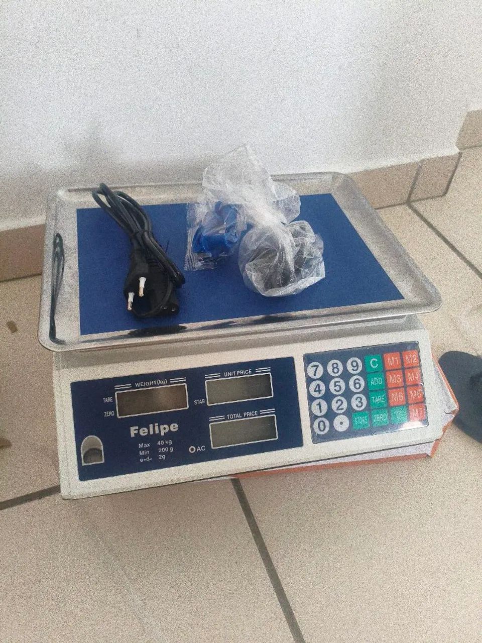Balança digital 40 kg com bandeja e medidores  - Foto 3