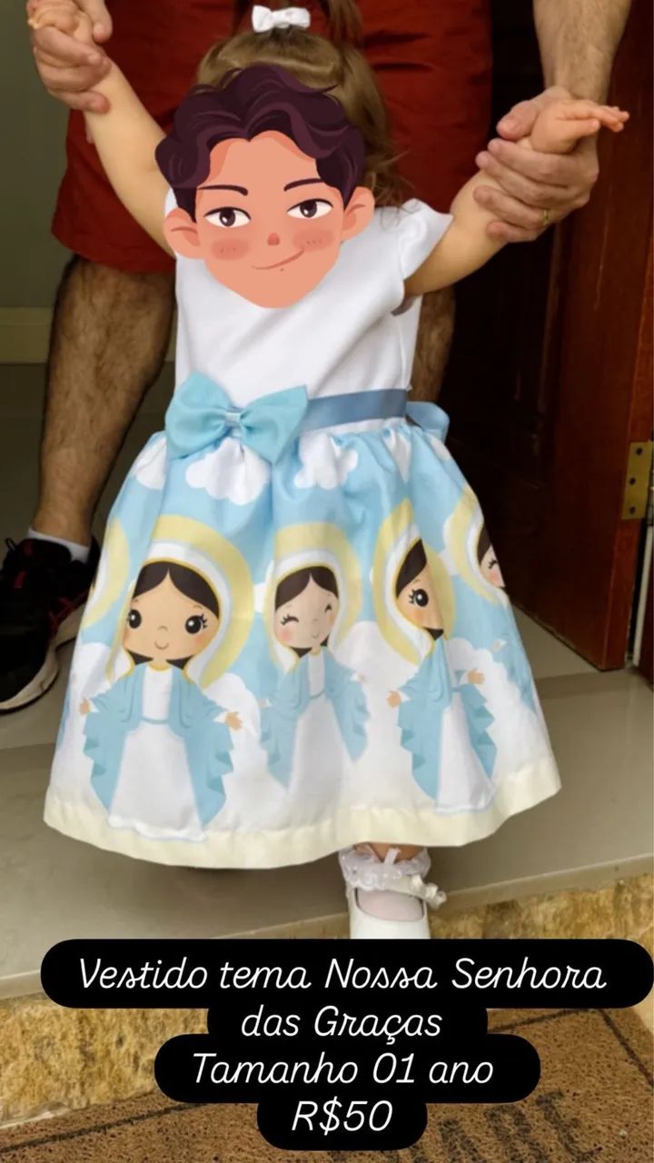 Vestido Nossa Senhora das Graças 1 ano 