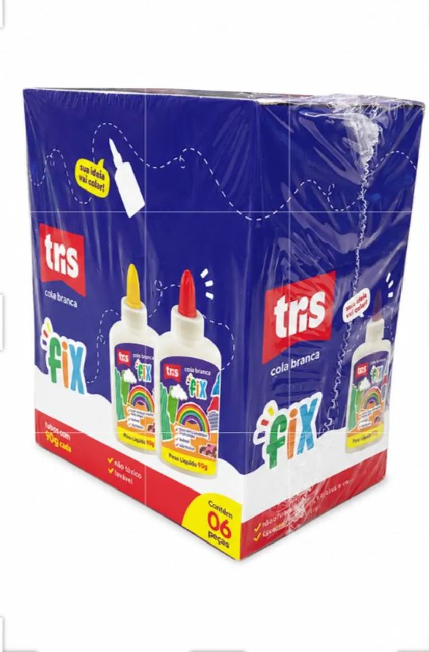 Cola Branca Tris Fix - 90 Gramas - Caixa com  6 Unidades  - Foto 2