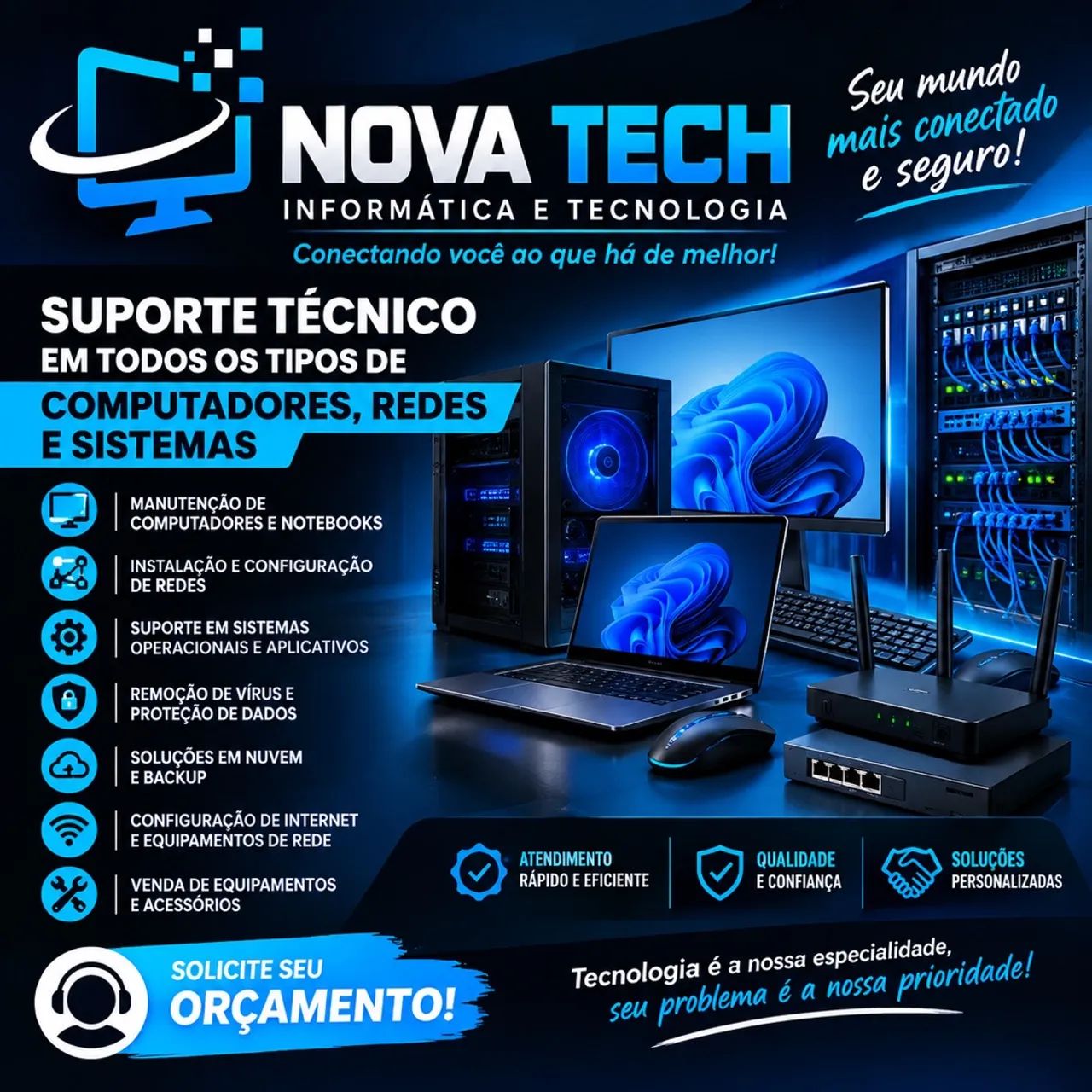 NOVA TECH - Informática e Tecnologia | Suporte Técnico, Computadores, Redes e Sistemas