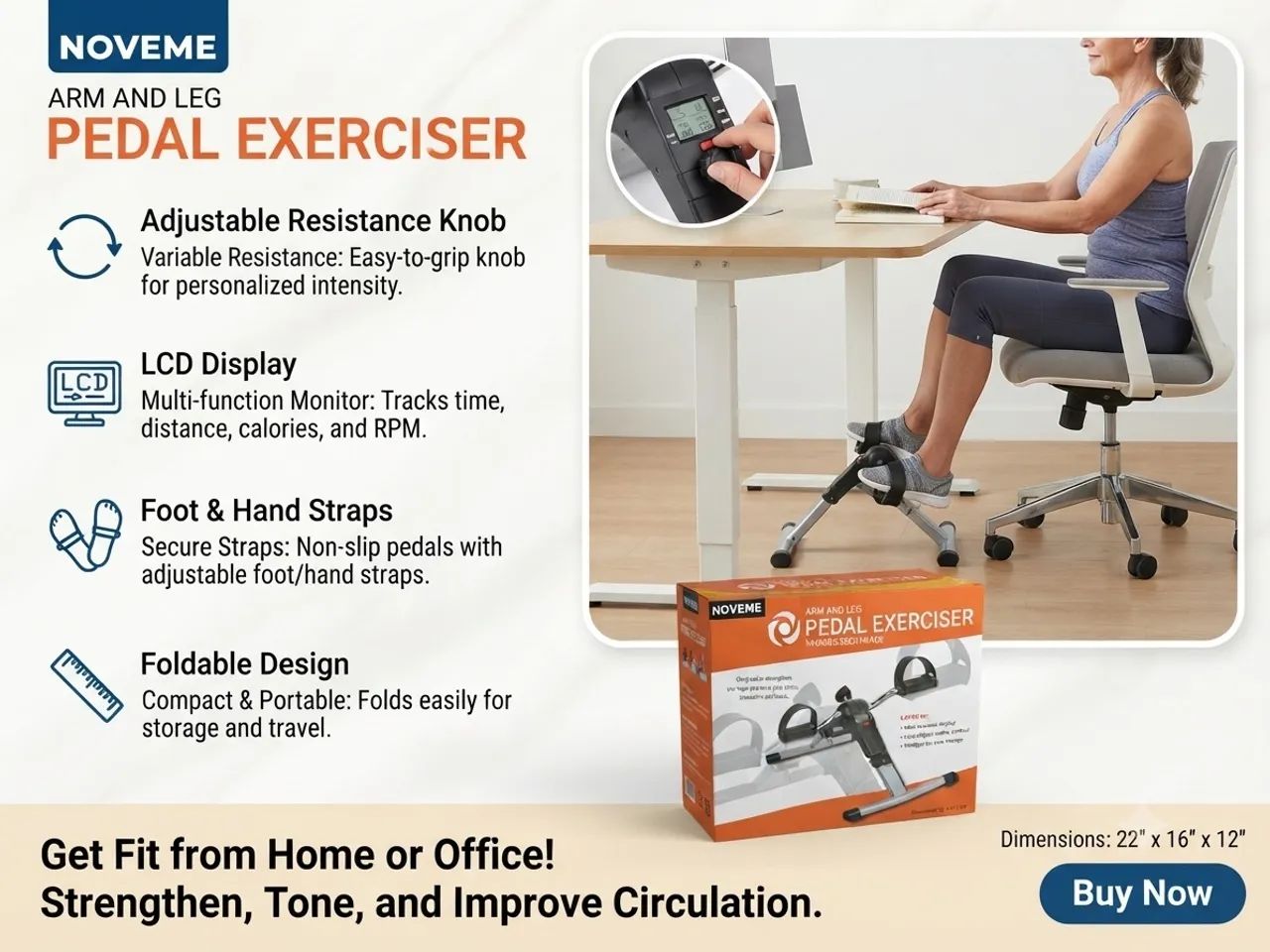 Pedal Exerciser NOVEME.