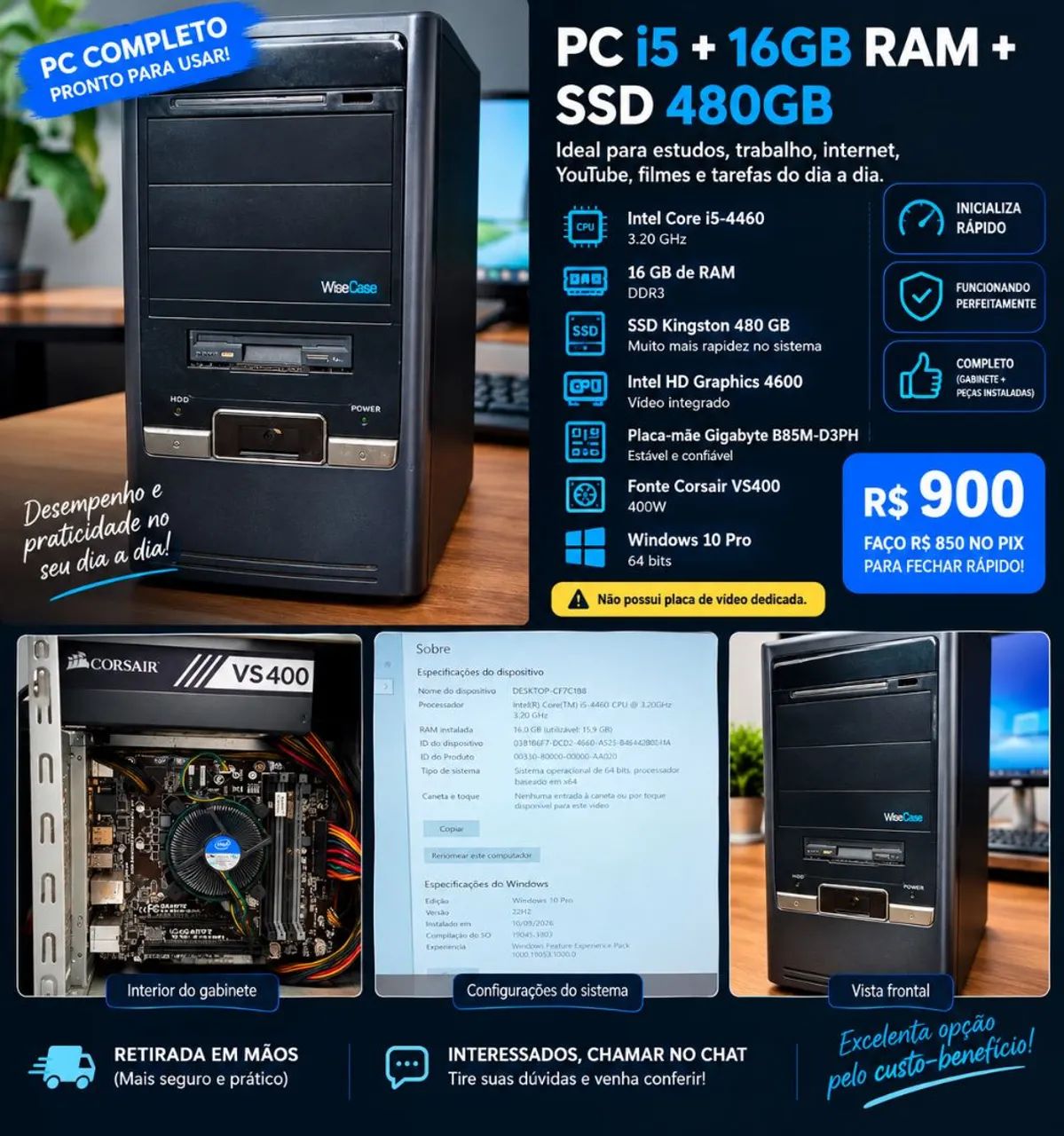 ? PC i5 + 16GB RAM + SSD 480GB