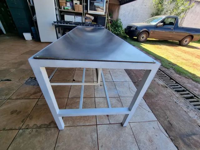 Mesa inox 1,95x0,65x0,75 m super forte bem conservada - Foto 5