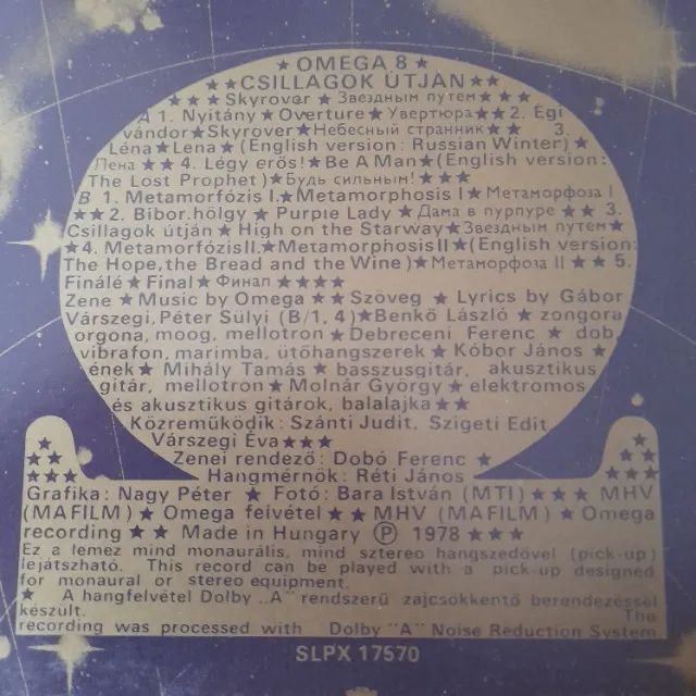 LP Omega 8 - Csillagok Útján - Rock húngaro progressivo - Foto 5