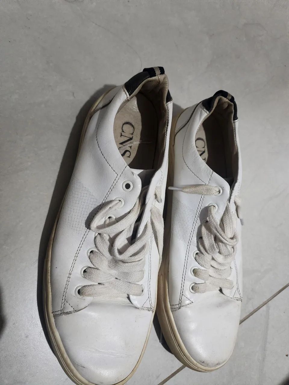 Sapato branco em couro - Foto 2