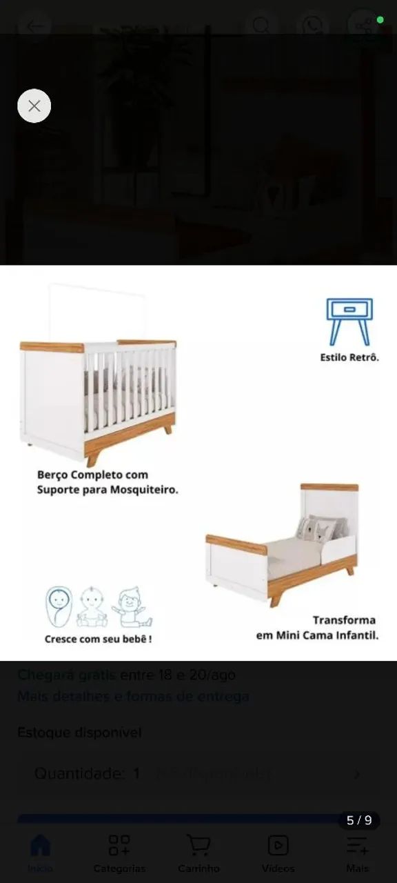 Berço Americano 100% MDF - Foto 5